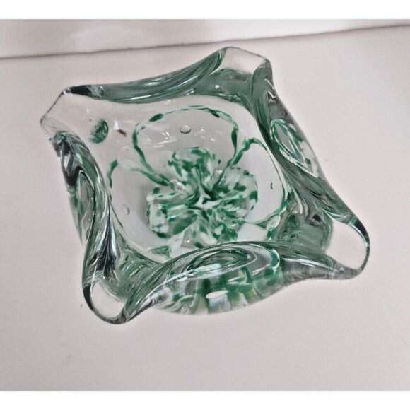 Murano Hand Blown Heavy Art Glass Ashtray/Trinket/Candy Bowl 1960's - Picture 12 of 16